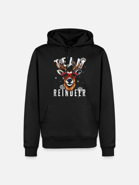 Weihnachtsmotiv Rentier Xmas Team Rentier - Männer Premium Bio Hoodie - Schwarz