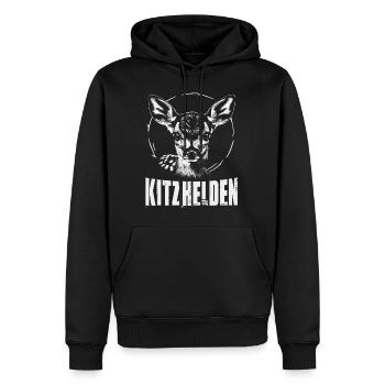 Kitzhelden - Männer Premium Bio Hoodie - Schwarz - Vorne - Nico (187cm)