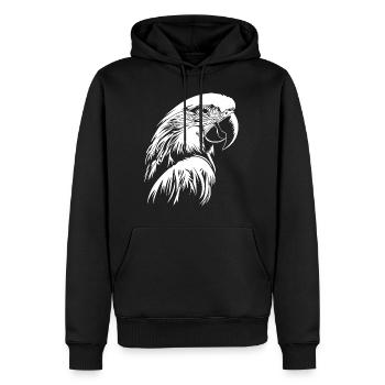 Perroquet - Sweat à capuche Premium bio Homme - noir - Devant - Nico (187cm)