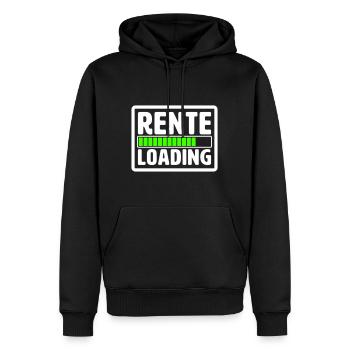 RENTE LOADING - Männer Premium Bio Hoodie - Schwarz - Vorne - Nico (187cm)