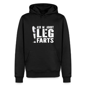 Artificial leg design for leg prostheses - Men’s Premium Organic Hoodie - black - Front - Nico (187cm)