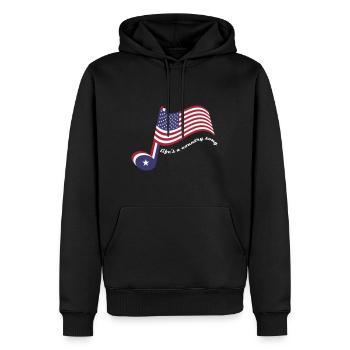 Das Leben ist ein Country-Song - Männer Premium Bio Hoodie - Schwarz - Vorne - Nico (187cm)