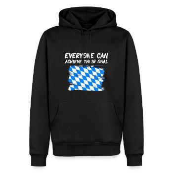 Bavaria Flag Used Look Bavarian Flag Vintage - Men’s Premium Organic Hoodie - black - Front - Nico (187cm)