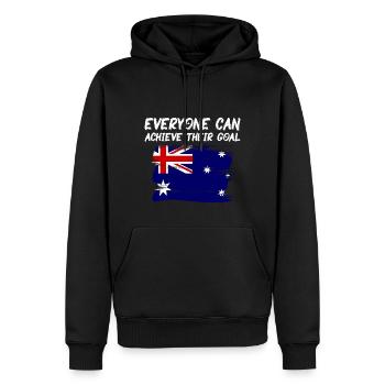 Australien Flagge Down Under Australische Fahne - Männer Premium Bio Hoodie - Schwarz - Vorne - Nico (187cm)