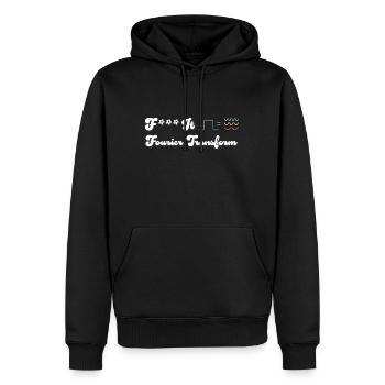 Fourier transform - Sweat à capuche Premium bio Homme - noir - Devant - Nico (187cm)