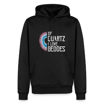 Recherche sur les roches et conception de roches à quartz - Sweat à capuche Premium bio Homme - noir - Devant - Nico (187cm)