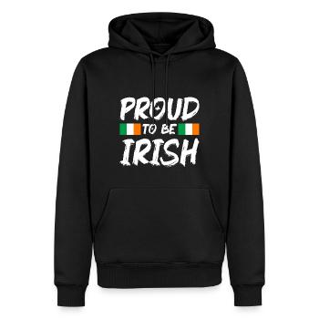 Drapeau de l'Irlande Drapeau irlandais vintage Dublin - Sweat à capuche Premium bio Homme - noir - Devant - Nico (187cm)