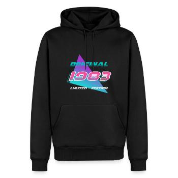 Limited Edition Geburtstag Party Jahrgang 1983 - Männer Premium Bio Hoodie - Schwarz - Vorne - Nico (187cm)