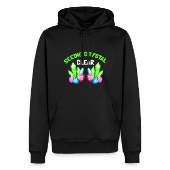 Recherche sur les roches et conception de roches à quartz - Sweat à capuche Premium bio Homme - noir - Devant - Nico (187cm)