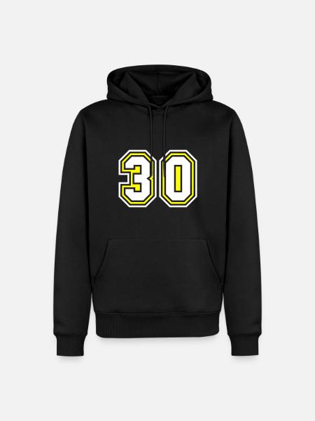 30 number symbol - Men’s Premium Organic Hoodie - black