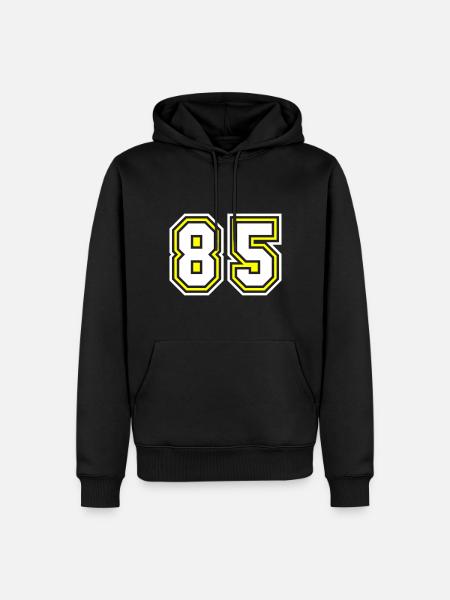 85 number symbol - Men’s Premium Organic Hoodie - black