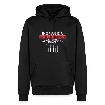 Lockpicking Expert Déverrouillage Service Lock Papa - Sweat à capuche Premium bio Homme - noir - Devant - Nico (187cm)