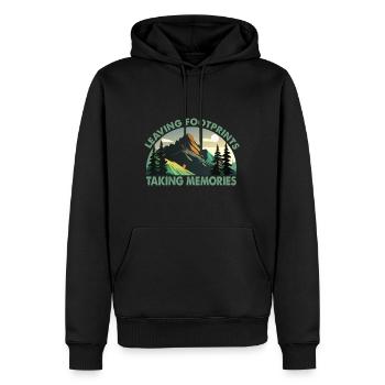 Camping campfire saying - Men’s Premium Organic Hoodie - black - Front - Nico (187cm)