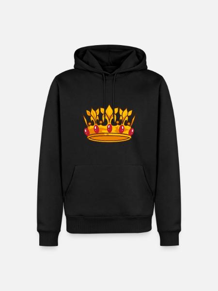 Crown - Men’s Premium Organic Hoodie - black
