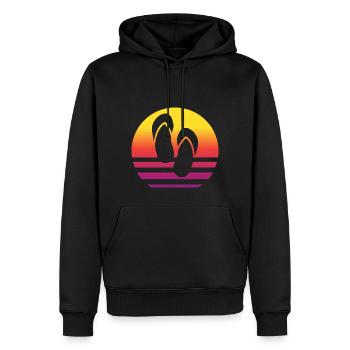 Flip Flops Retro Style Vintage - Männer Premium Bio Hoodie - Schwarz - Vorne - Nico (187cm)
