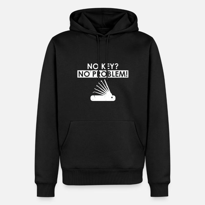 Lockpicking Lock Picking Aufsperrdienst Designs - Männer Premium Bio Hoodie - Schwarz