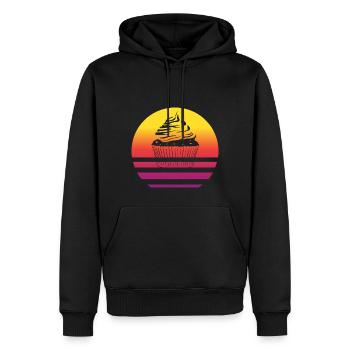 Cupcake Retro Style Vintage - Männer Premium Bio Hoodie - Schwarz - Vorne - Nico (187cm)