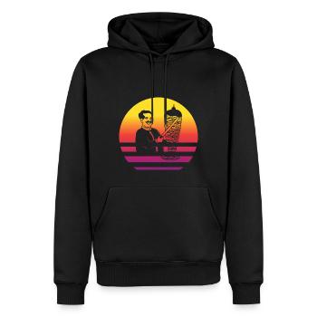 Doner Kebab Retro Style Vintage - Sweat à capuche Premium bio Homme - noir - Devant - Nico (187cm)