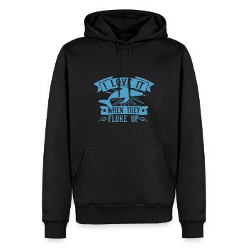 Whale watching design for whales - Men’s Premium Organic Hoodie - black - Front - Nico (187cm)