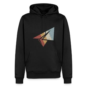 Paper Plane Retro Style Vintage - Sweat à capuche Premium bio Homme - noir - Devant - Nico (187cm)