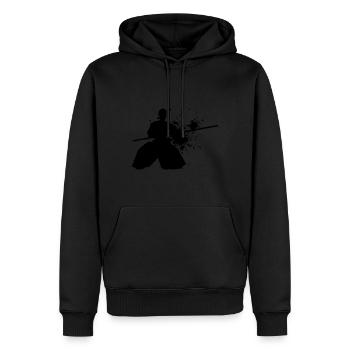 Aikidoka Aikido Kampfsport Martial Arts Herren - Männer Premium Bio Hoodie - Schwarz - Vorne - Nico (187cm)