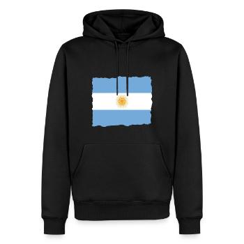 Argentinien Fahne Südamerika Argentinische Flagge - Männer Premium Bio Hoodie - Schwarz - Vorne - Nico (187cm)