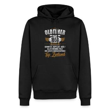 Oldtimer Baujahr 1950 Geboren Geburtstag Geboren - Männer Premium Bio Hoodie - Schwarz - Vorne - Nico (187cm)