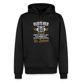 Oldtimer Baujahr 1958 Geboren Geburtstag Geboren - Männer Premium Bio Hoodie - Schwarz - Vorne - Nico (187cm)