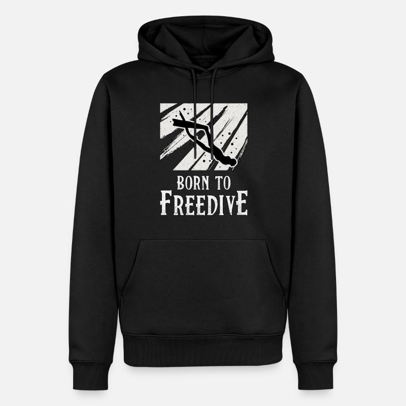 Apnée Plongée Apnéiste Cadeau d’apnée - Sweat à capuche Premium bio Homme - noir