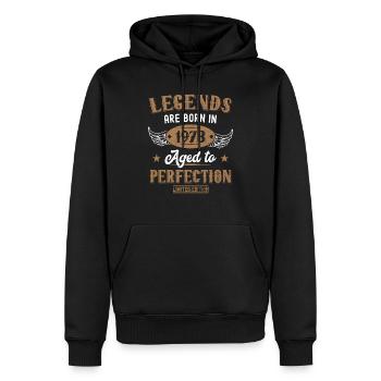 Les légendes naissent en 1973 Anniversaire - Sweat à capuche Premium bio Homme - noir - Devant - Nico (187cm)