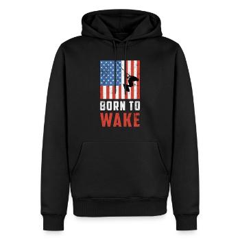 Wakeboard Wakeboard Wakeboard Cadeau de wakeboard - Sweat à capuche Premium bio Homme - noir - Devant - Nico (187cm)