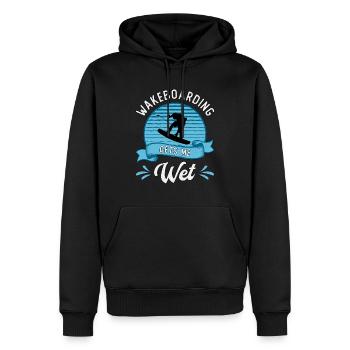 Wakeboarding Wakeboarding Wakeboarding Wake Gift - Sweat à capuche Premium bio Homme - noir - Devant - Nico (187cm)