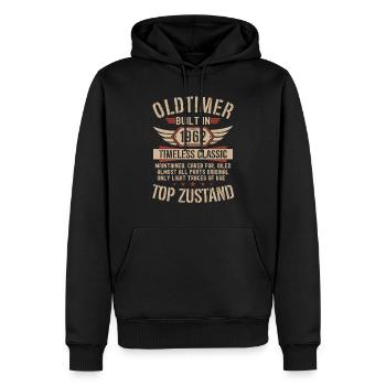 Oldtimer Baujahr 1962 Geboren Jahrgang Geburtstag - Männer Premium Bio Hoodie - Schwarz - Vorne - Nico (187cm)