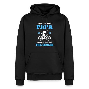 Papa Fahrrad Mountainbike Geschenk - Männer Premium Bio Hoodie - Schwarz - Vorne - Nico (187cm)
