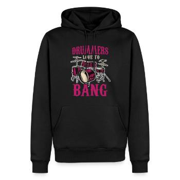 Schlagzeuger Drums - Männer Premium Bio Hoodie - Schwarz - Vorne - Nico (187cm)