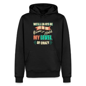 Freund Beste Freunde - Männer Premium Bio Hoodie - Schwarz - Vorne - Nico (187cm)