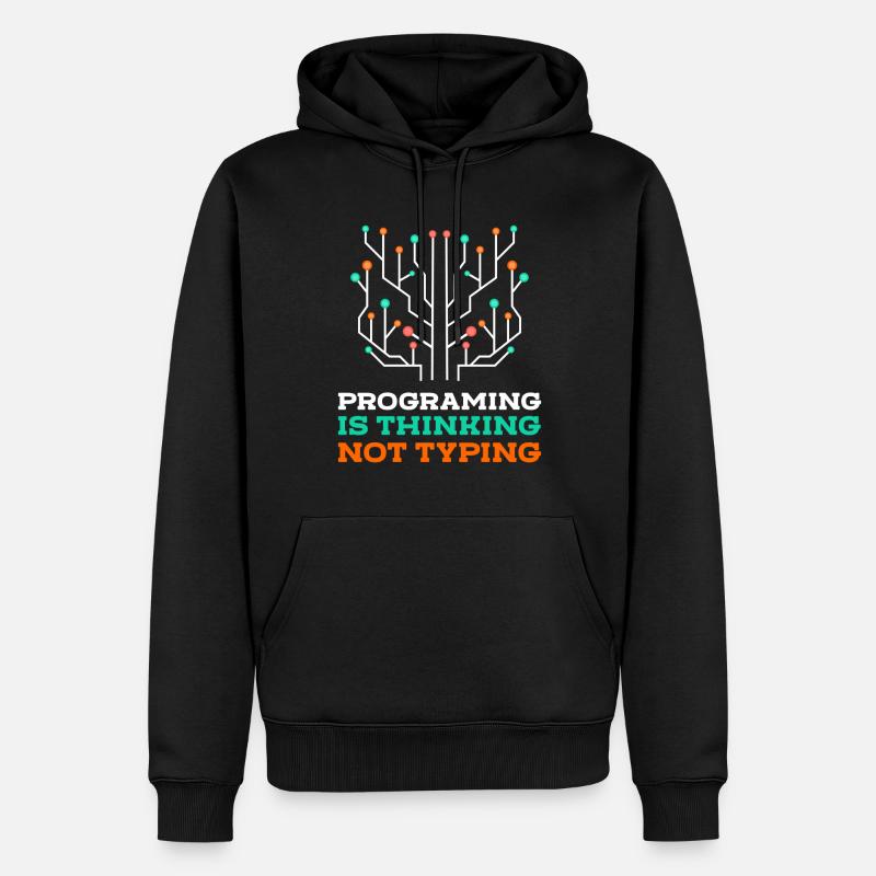 Programmierer Coder Nerd - Männer Premium Bio Hoodie - Schwarz