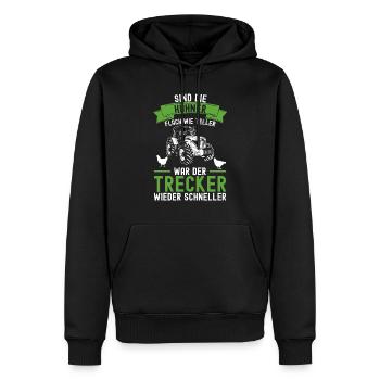 Traktor Trecker Spruch Bauernhof Landwirt Bauer - Männer Premium Bio Hoodie - Schwarz - Vorne - Nico (187cm)