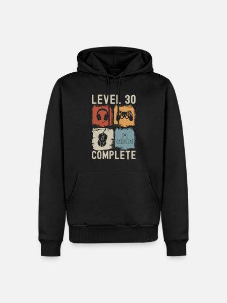 30e verjaardag Level 30 Complete Gamer 30 jaar - Mannen Premium Bio hoodie - zwart