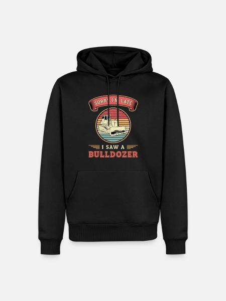 Bulldozer Construction Worker Gift - Sweat à capuche Premium bio Homme - noir