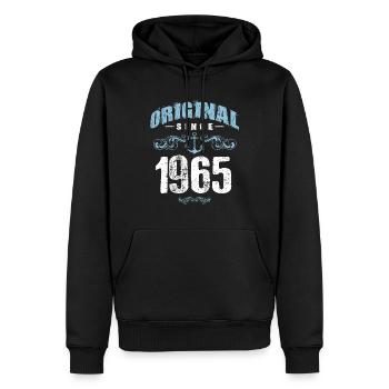 1965 original since - Männer Premium Bio Hoodie - Schwarz - Vorne - Nico (187cm)