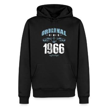 1966 original since - Männer Premium Bio Hoodie - Schwarz - Vorne - Nico (187cm)