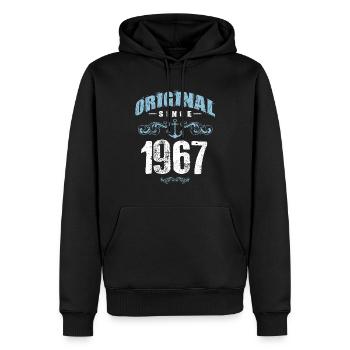 1967 original since - Männer Premium Bio Hoodie - Schwarz - Vorne - Nico (187cm)