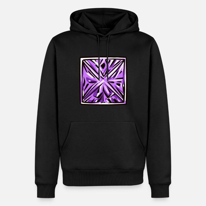 Pierre précieuse de diamant - Sweat à capuche Premium bio Homme - noir