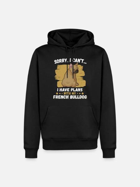 Français Bouledogue - Sweat à capuche Premium bio Homme - noir