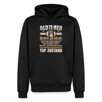 Oldtimer Baujahr 1978 Geboren Jahrgang Geburtstag - Männer Premium Bio Hoodie - Schwarz - Vorne - Nico (187cm)