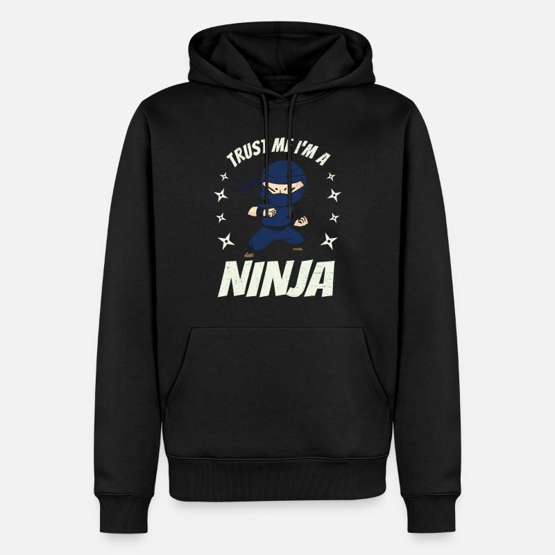 Ich bin ein Ninja - Männer Premium Bio Hoodie - Schwarz
