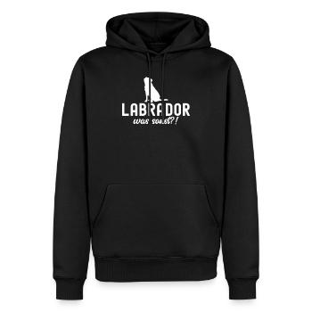 Labrador Was Sonst Gassi Gehen Labbi Hundebesitzer - Männer Premium Bio Hoodie - Schwarz - Vorne - Nico (187cm)