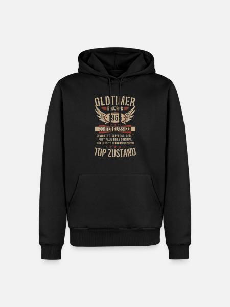 Oldtimer Baujahr 1965 Geboren Jahrgang Geburtstag - Männer Premium Bio Hoodie - Schwarz