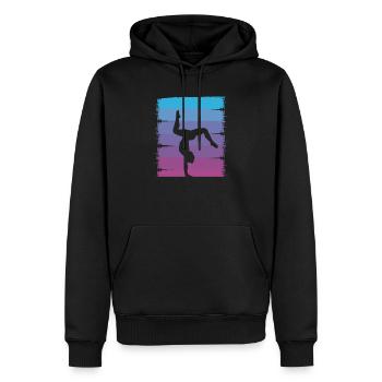 Gymnastique Handstand Floor Gymnastique Gymnastique Gymnastique Gymnastique - Sweat à capuche Premium bio Homme - noir - Devant - Nico (187cm)